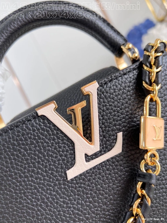 Cheap MINI-21*14*8CM CAPUCINES LOUIS VUITTON 0720